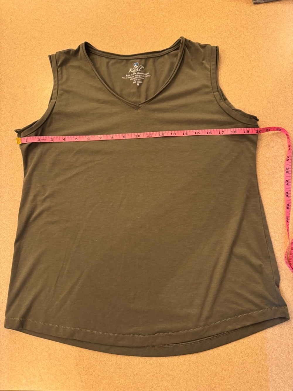Kuhl Olive Green V-Neck Sleeveless Tank